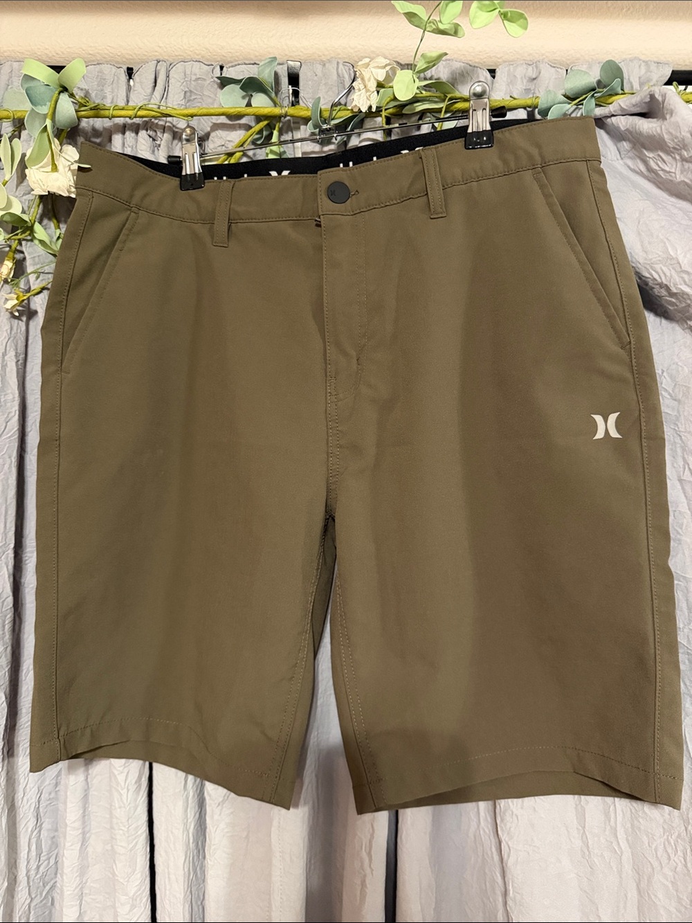 Hurley Olive Men's Hybrid Shorts